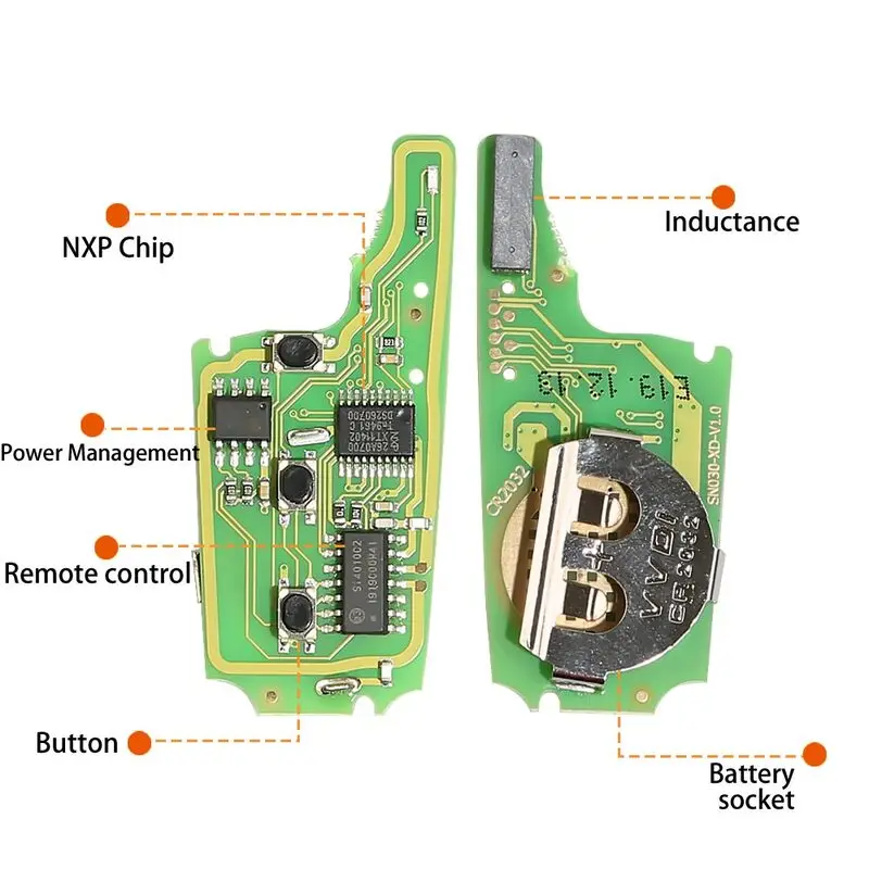 Xhorse XNHY02EN Wireless Universal Remote Key for Hyundai Flip Style 3 Buttons Working with Xhorse VVDI Key Tool