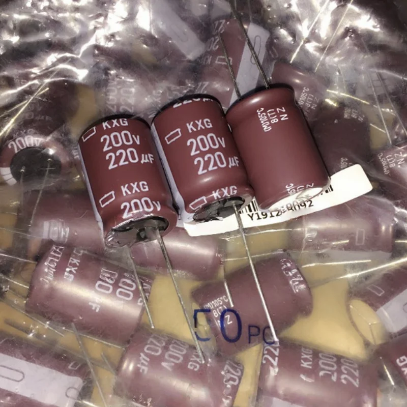 5 قطعة 220 فائق التوهج 200 فولت مُكثَّف كهربائيًا 200 فولت 220 فائق التوهج 18X25 KXG عالية التردد مقاومة منخفضة
