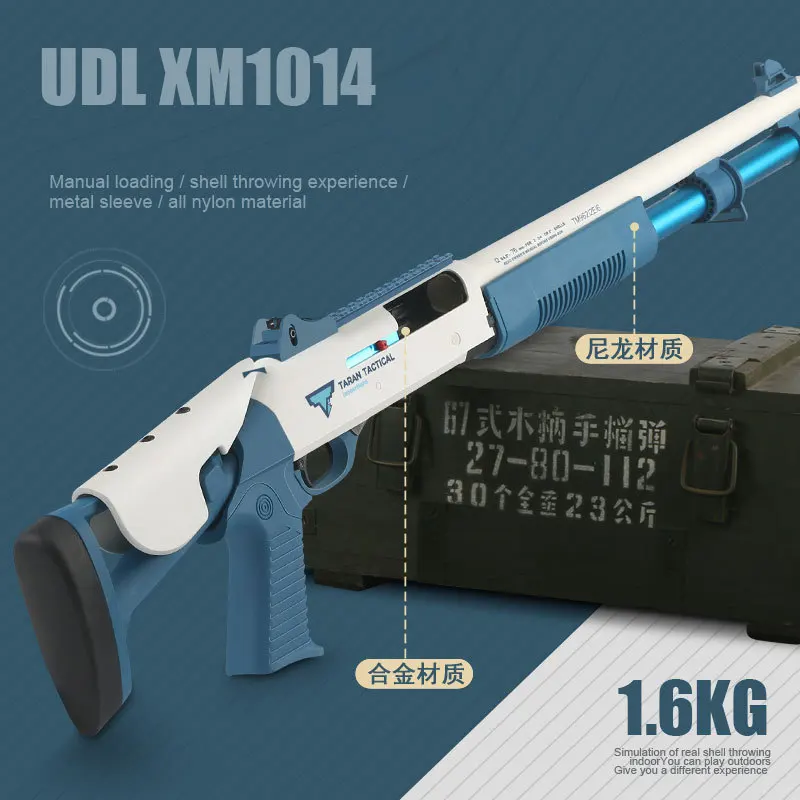 UGL โมเดลปืนไรเฟิลเป่ากระสุนแบบนิ่ม XM1014, ปืนไรเฟิลโฟมยิงลูกดอกสำหรับผู้ใหญ่เด็กผู้ชาย CS Fighting GO