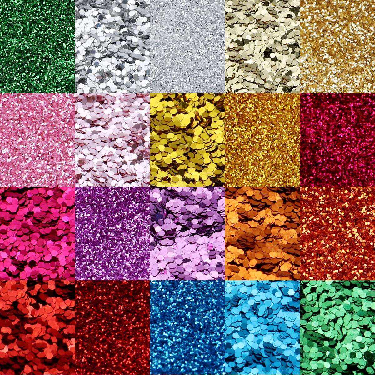 Polvo de Purpurina de Colores de 20/30g, Decoración Brillante en Escamas, Purpurina para Maquillaje Creativo, Uñas, Lentejuelas, Accesorios para Manualidades