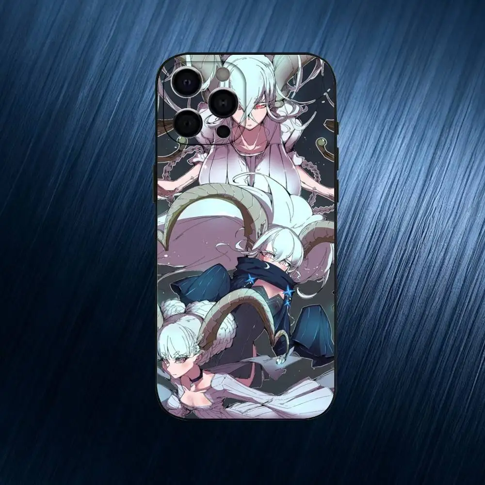 Custodia per telefono FATE GO T-Tiamat per iPhone 17,16,15,14,13,12,11 Plus,Pro Max, cover nera in morbido silicone