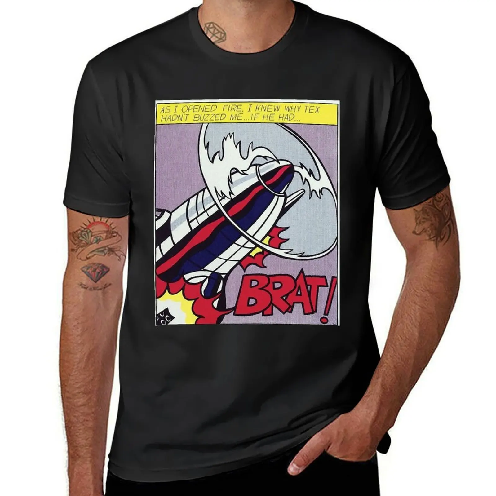 Roy Lichtenstein, Brat! T-Shirt graphics boys whites hippie clothes mens t shirt