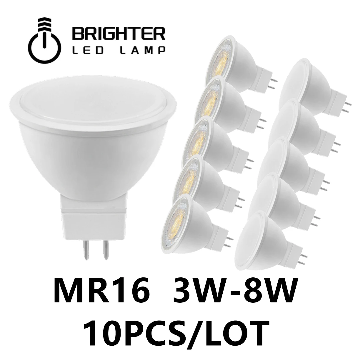 MR16 GU5.3 LED Spotlight 3W-8W 220V AC110V AC/DC12V Beam Angle 38/120 Degree for home Energy Saving indoor Light Bulb for Table