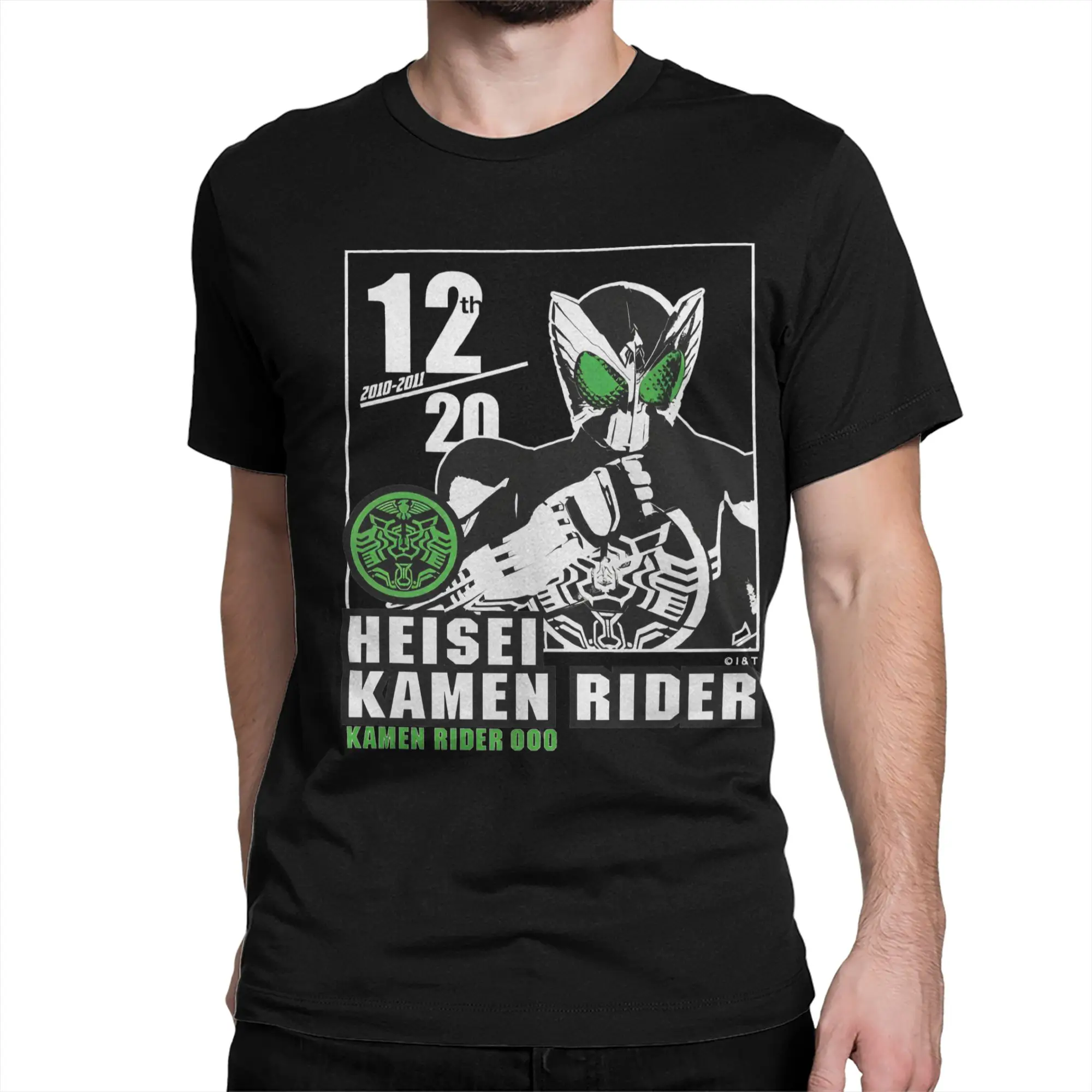 Men Women's Kamen Rider OOO Heisei Rider Anniversary T Shirts  Pure Cotton Clothes Casual Crew Neck Tees Plus Size T-Shirts