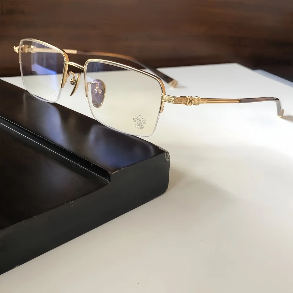 

Women's Business Titanium Alloy Brand Design Luxury Customized Square Eyeglasses Frame Men's Prescription Optical Myopia Glasses