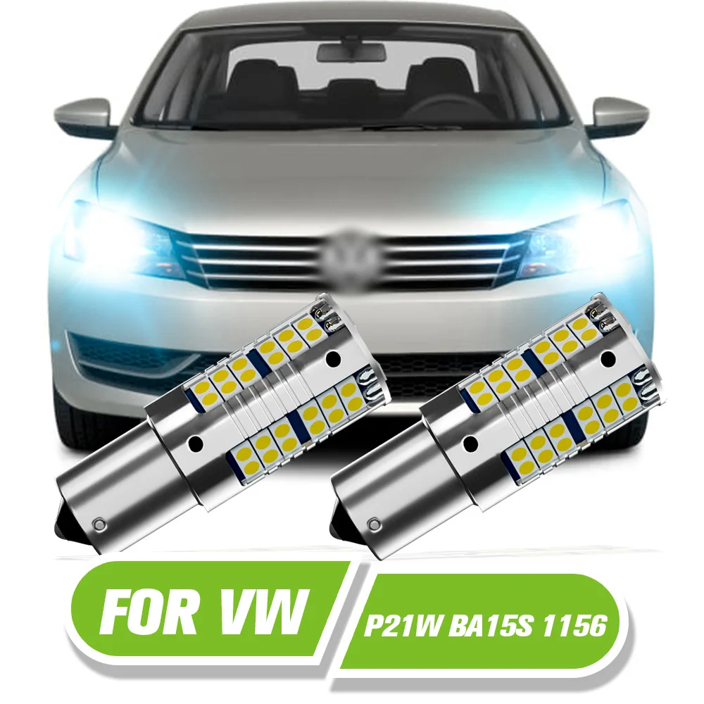 

For VW Passat B7 2010 2011 2012 2013 2014 LED Daytime Running Light P21W BA15S 1156 2pcs DRL Accessories