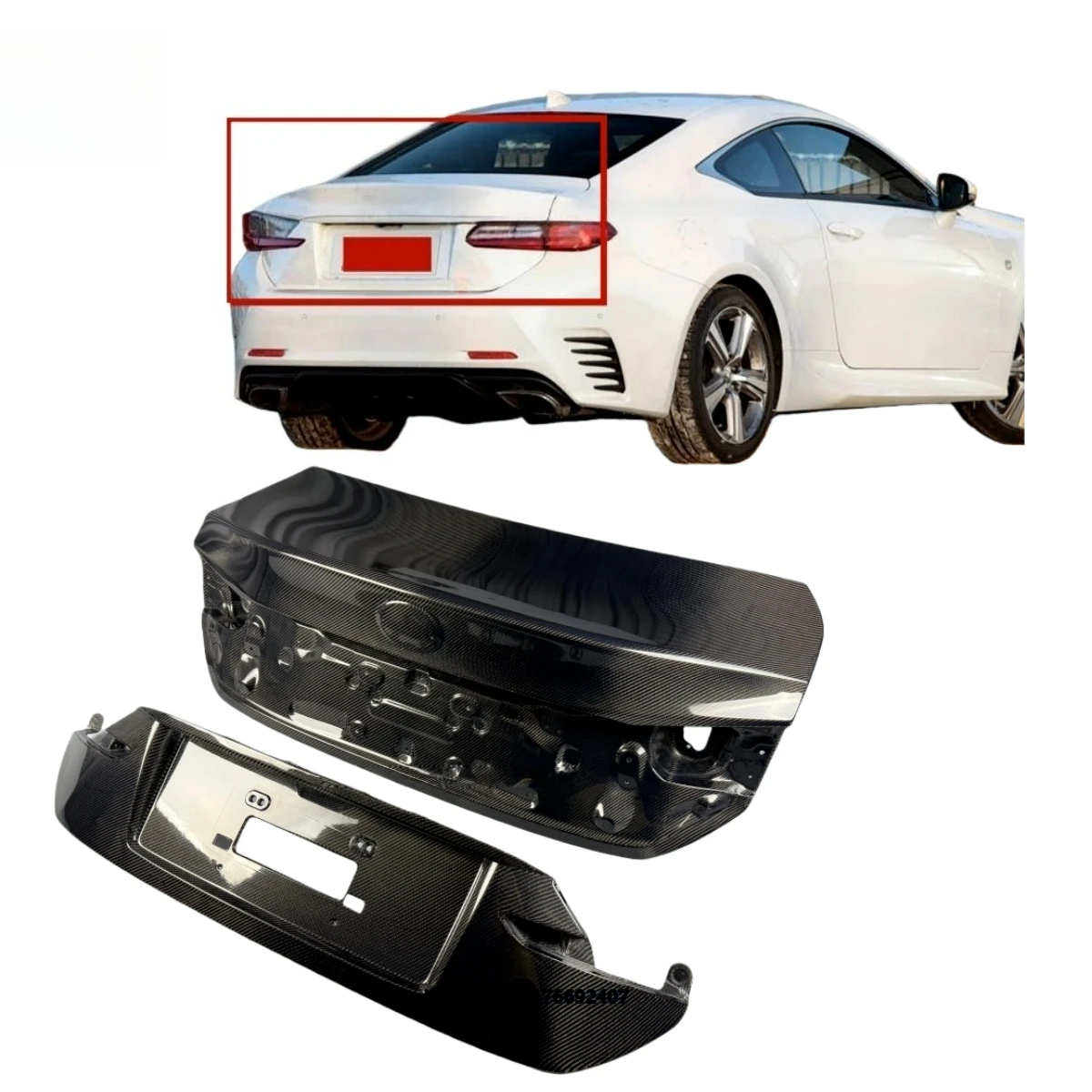 

Suitable for 2015-2019 RC200 300 350 Modified Original Carbon Fiber Tailgate Cover, High-quality Tailgate Cover Spoiler