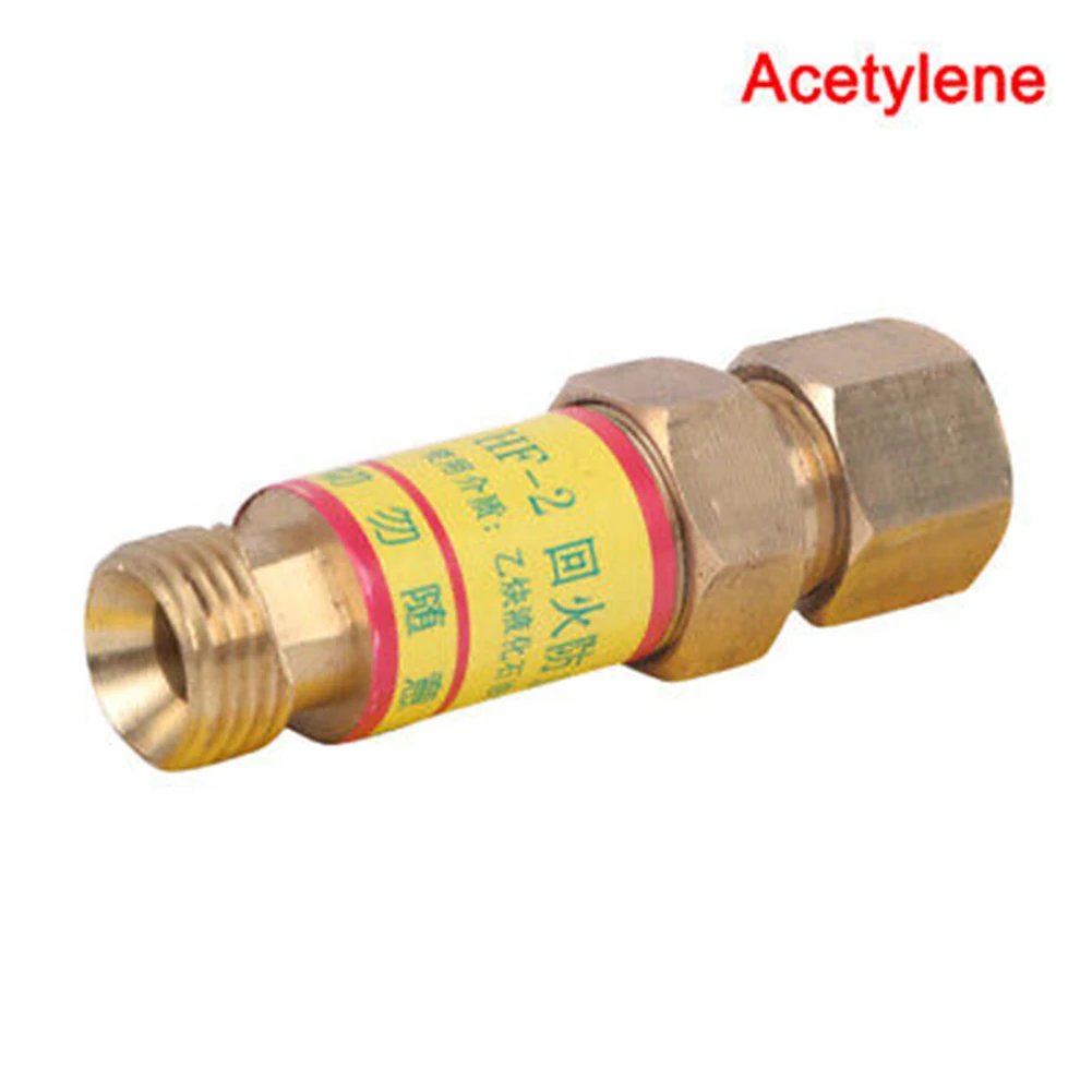 Flash Back Arrestor Check Valve for Oxygen and Acetylene Gas Pressure Reducer Used in Cutting and Welding Safety