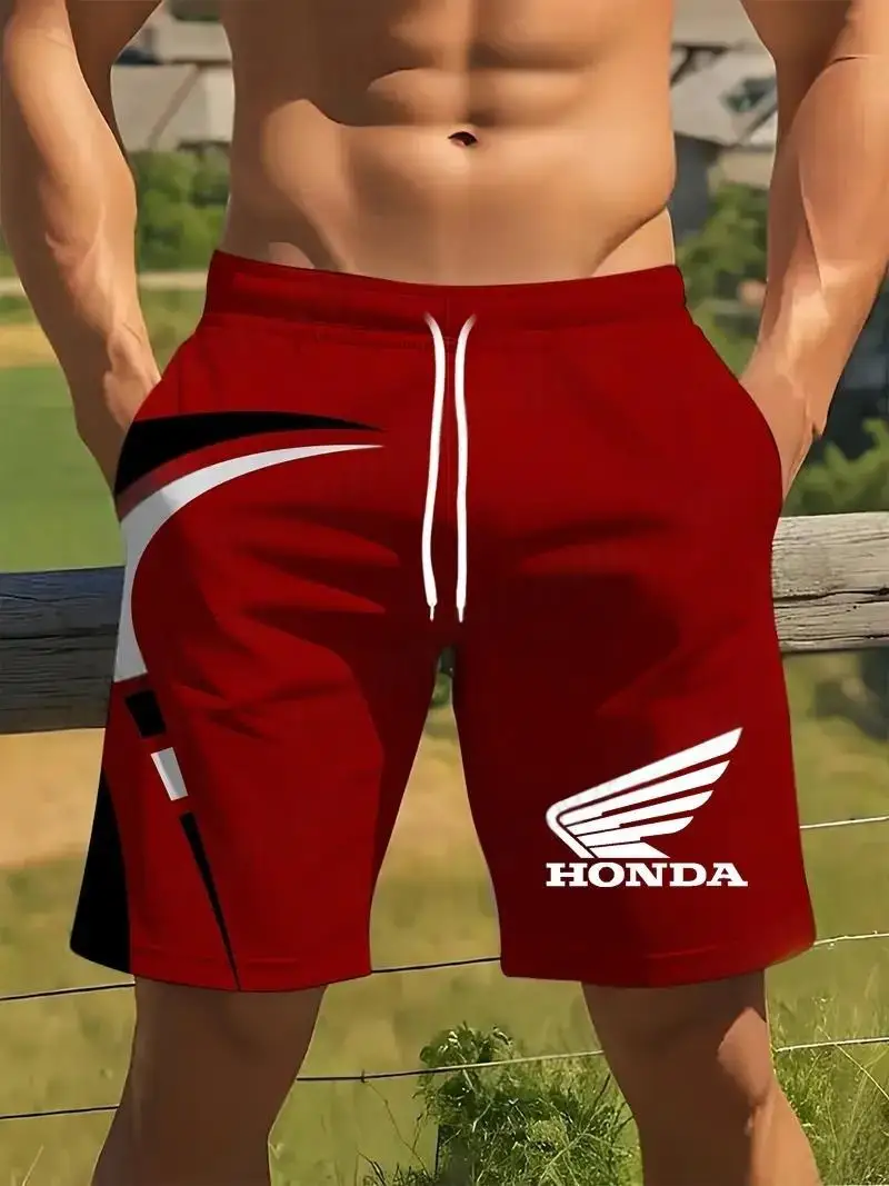 

Летние шорты для езды на мотоцикле с 3D принтом, быстросохнущие дышащие спортивные шорты с короткими рукавами для мужчин и женщин, шорты для верховой езды Honda