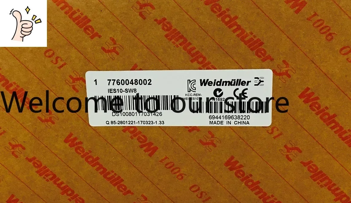 2025.5 Weidmuller Interruptor Genuino de Ocho Puertos IES10-SW8 Número de Pedido 7760048002 Tipo No Administrado Alemán