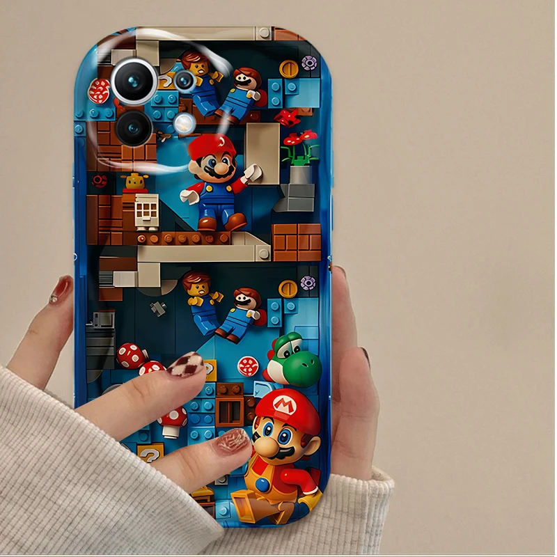 Super M-Marios Bros Case For Xiaomi 14T 13T 12T 13 12 11 11i Lite 5G 10T POCO X5 X6 Pro X3 NFC X4 GT F3 F4 F5 F6 M6 M5S C65 Etui