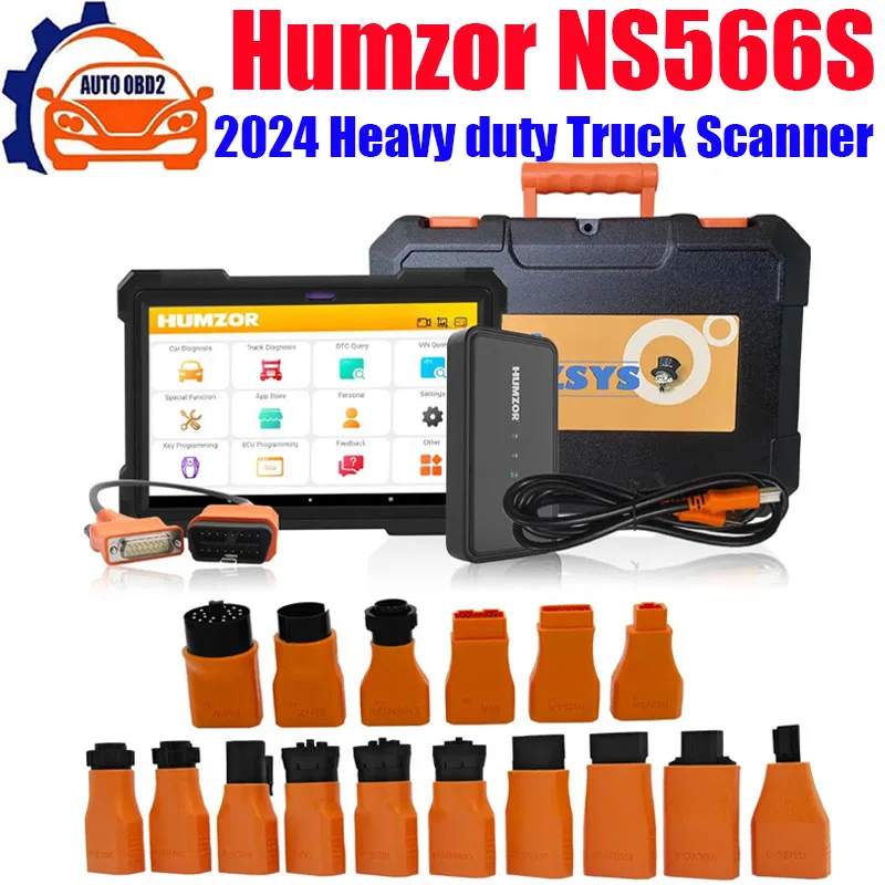 

Humzor NS566S 24V Heavy duty Truck Scanner Commercial Vehicles Diesel Diagnostic Tool OBD Code Reader