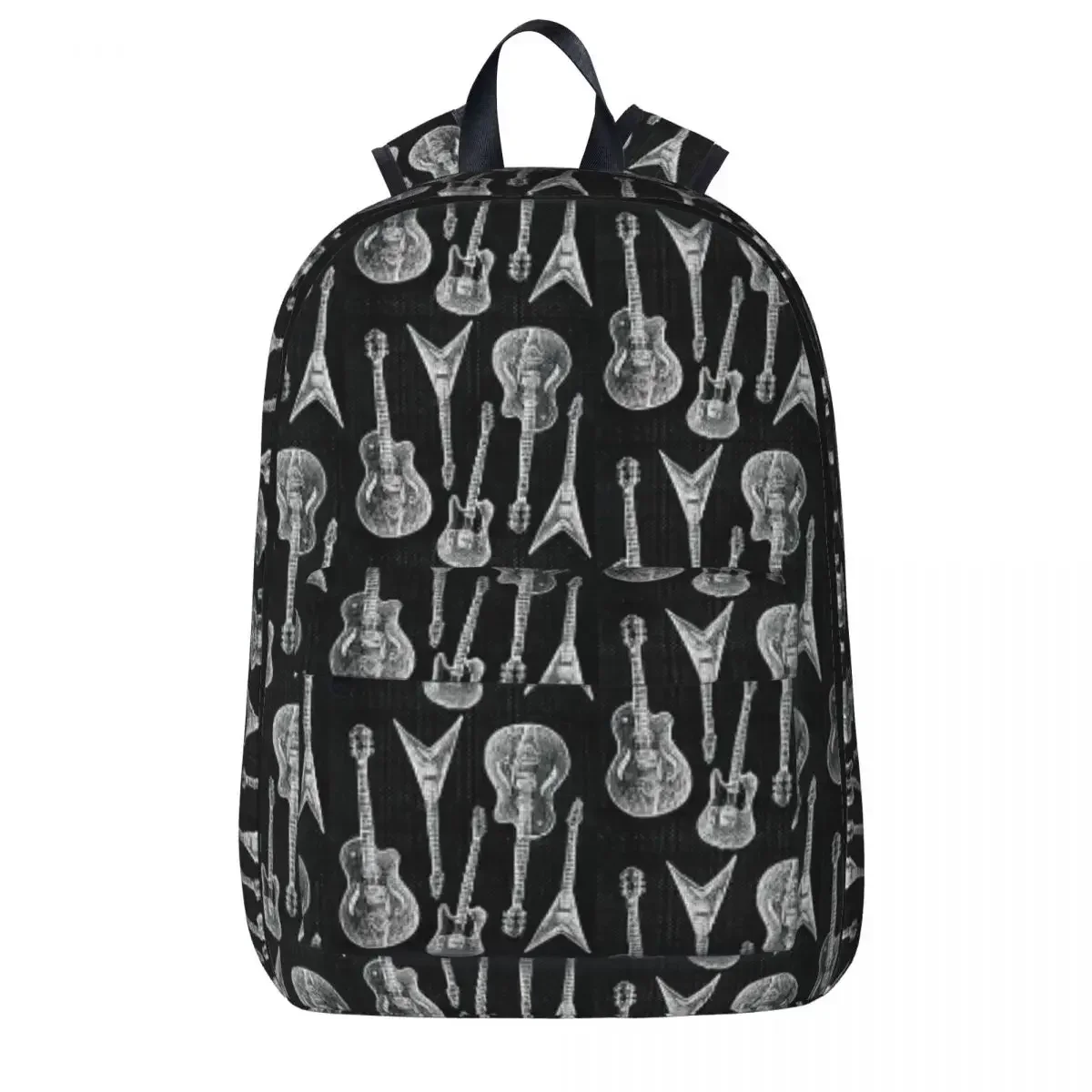 Guitars Pattern Guitarist Dad Idea Backpack Boys Girls Bookbag Cartoon Kids Rucksack Laptop Rucksack Shoulder Bag Large Capacity