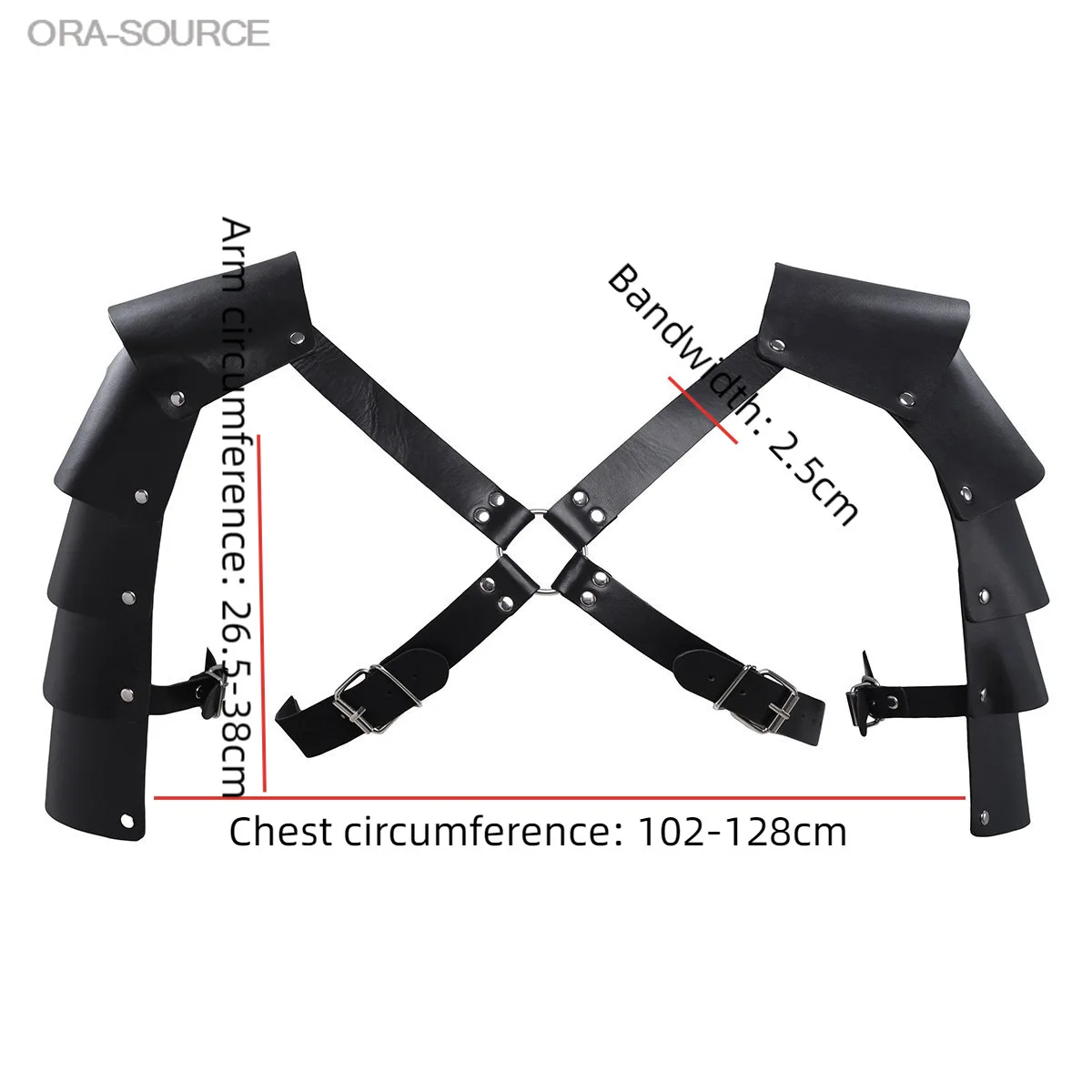 Sexy Muscle Chest Strap Harness Chain Waist Belt Fitness Bodybuilding Gym Workout Adjustable Durable Leather Strong Metal Black