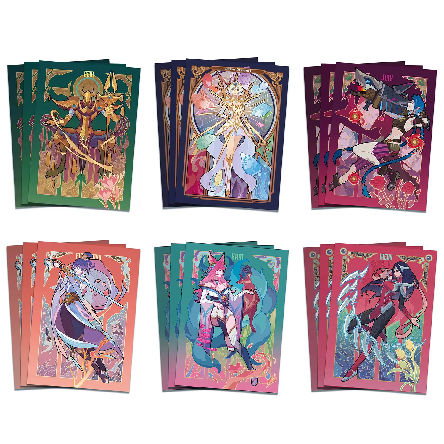 

Защитные чехлы для карт Anime Card Sleeves Ari Jnx LUXX relia Fioora Emperor Sands, внешние протекторы для карт DTCG/OPCG/PTCG, 66x92 мм
