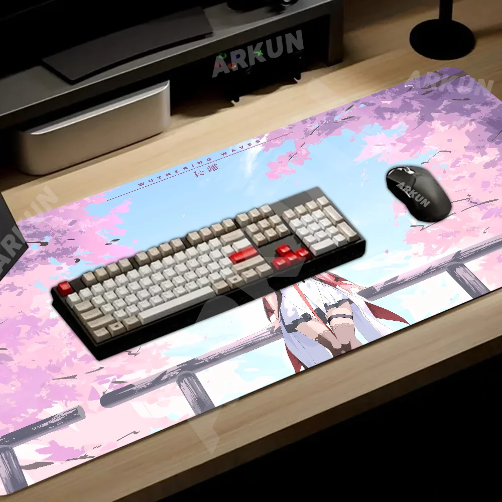 XL Kawaii Hot Girl ChangLi شعبية أنيمي فيديو Wuthering موجات لعبة ماوس الوسادة كبيرة الألعاب XXL 900X400 ألعاب الكمبيوتر حصيرة