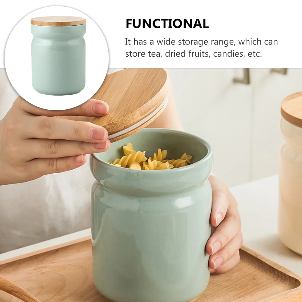 

Ceramic Sealed Tea Container Large Capacity Storage Jar For Tea Leaves Dried Fruits Candies Home Kitchen Use Waterproof