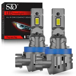 30000LM H8 H9 H11 H16JP LED Headlight Bulbs Canbus 9005 HB3 9006 HB4 LED 3570 CSP Chip Copper Tube Turbo Fan H11 Led 12V 6000K