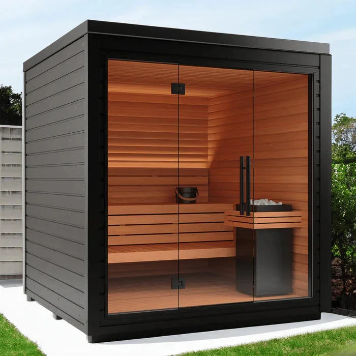 

STLFOutdoor Traditional Solid Wood Dry Steam Sauna Room Portable Infrared 3-4 Person Sauna Room