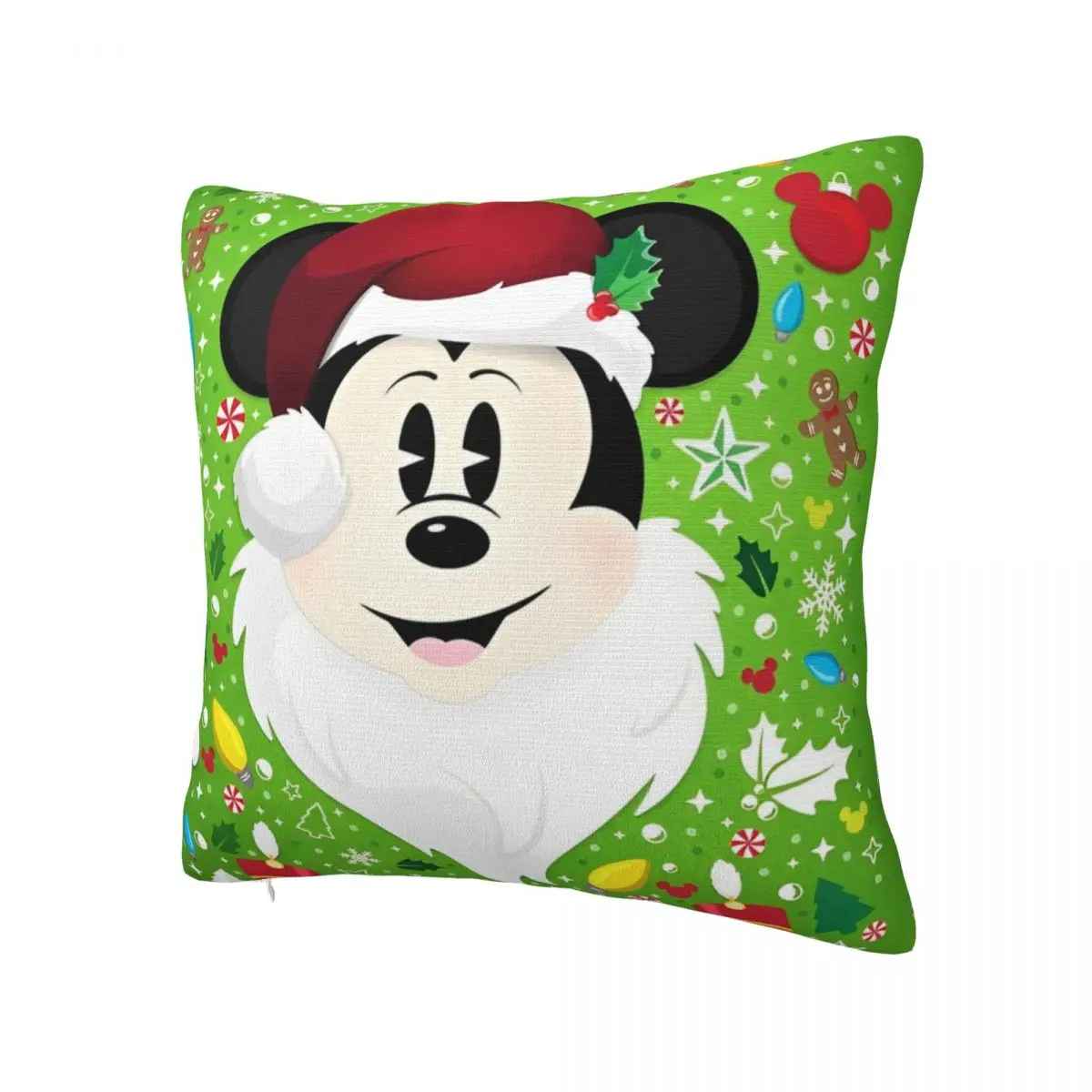 Pillow Cover Mickey Mouse Merry Christmas Day Graphic Cushion Cover Retro Trendy Pillow Case For Sofa Car Home Decor Pillowcases