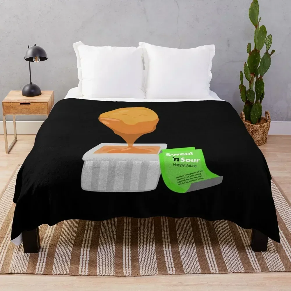 

Chicken nugget sweet n sour sauce Throw Blanket Cozy Warm Blanket for Bed Room Decor