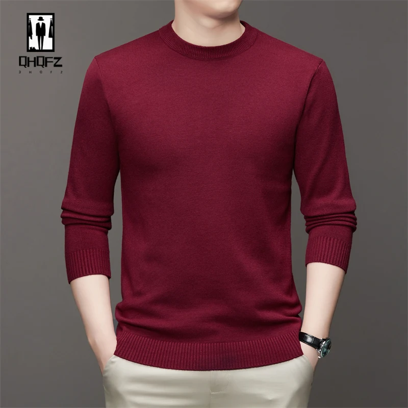 7 Farben Herren Rundhals ausschnitt Langarm einfarbig Pullover weich warm und bequem Top mit Basis