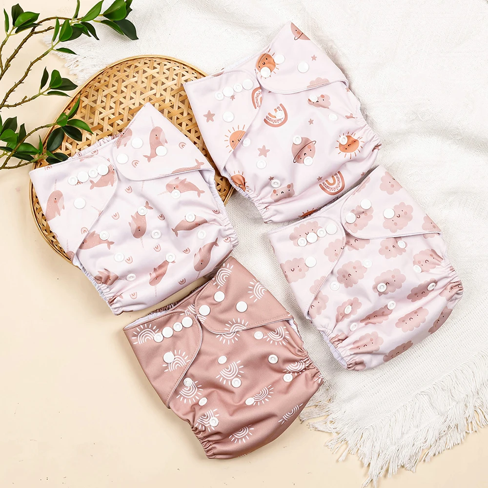 Newborn Baby Cloth Diapers Reusable Waterproof Eco-Friendly Adjustable Suede Cloth Pocket Diaper