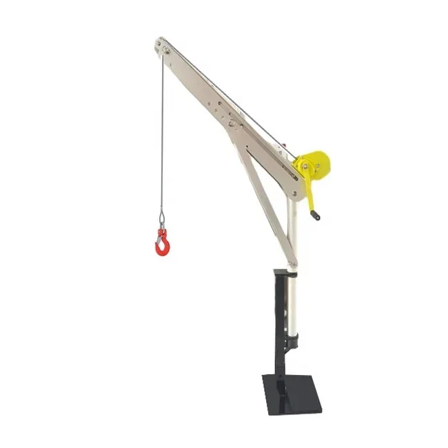 

Construction Material Lifting Portable Mini Mobile Lift Roof Cranes with Electric Hoist Winch