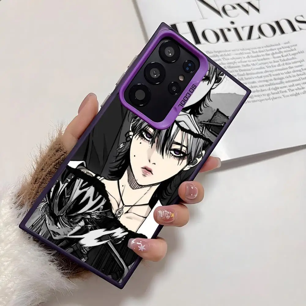 Custodia per telefono Wind Breaker Webtoon per Samsung Galaxy S25 Edge S24 S23 S22 S21 S20 Custodia per telefono in argento colorato ultra silicone