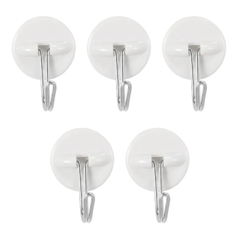 

Plastic adhesive hook, white small square round plum U-shaped adhesive hook, without punching holes, door back key, wall hook