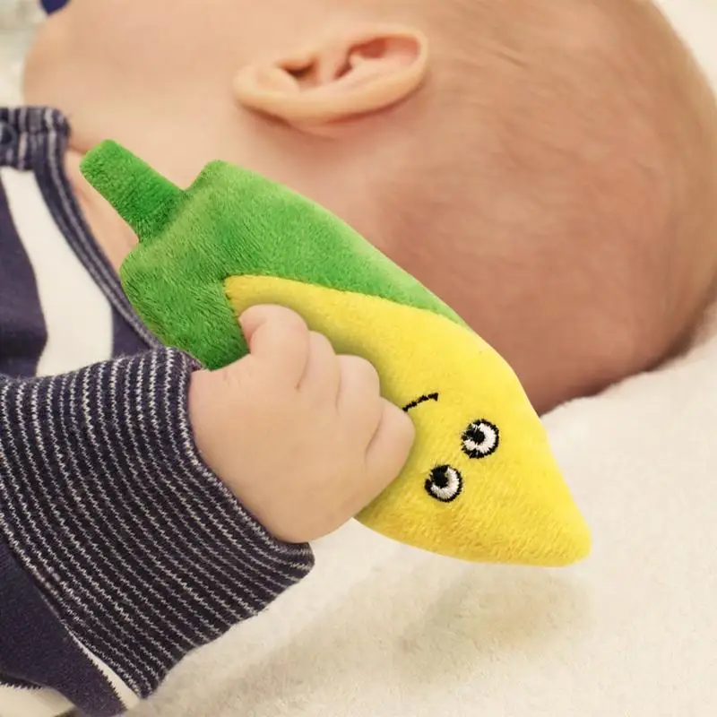 Soothing Baby Toy For Sleep Soft Plush Corn Stuffed Calming Bean Sprout Washable Cuddly Interactive Sensory Cozy For Car Seat