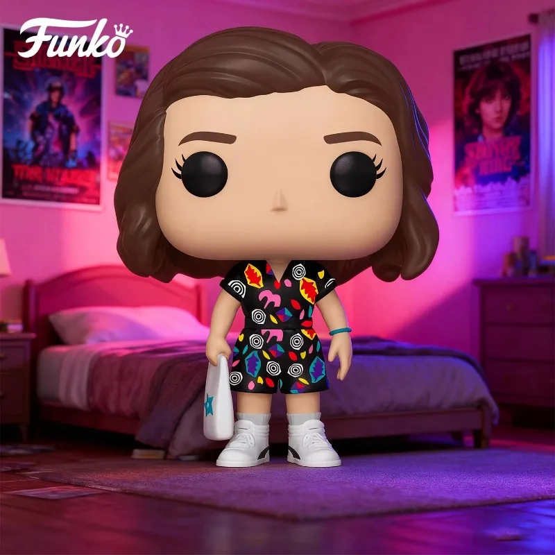 

Подлинное издание FUNKO POP 《Очень странные дела: Eddie, Dustin, Eleven》Action Desktop Decoration Ornament Model Toys Коллекционная модель