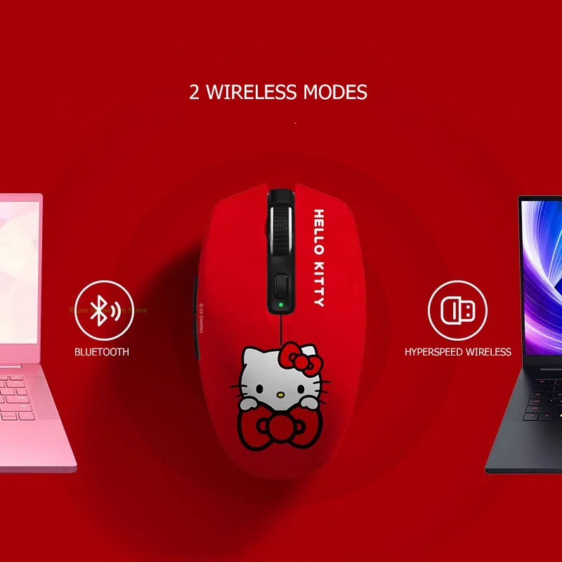 Mouse wireless Razer Sanrio Hello Kitty Bow Edition Mouse da gioco wireless e Bluetooth HyperSpeed Design ultraleggero da 60 g