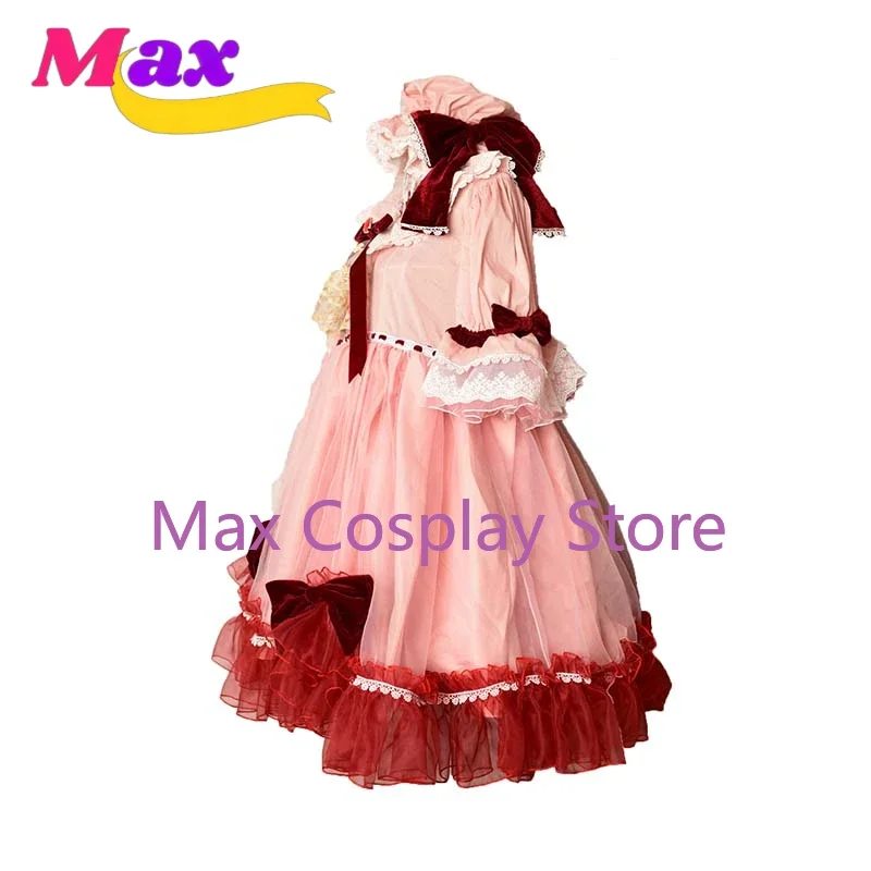 Max Cosplay Remilia Scarlet Costume Dress+hat Custom size DF view 3
