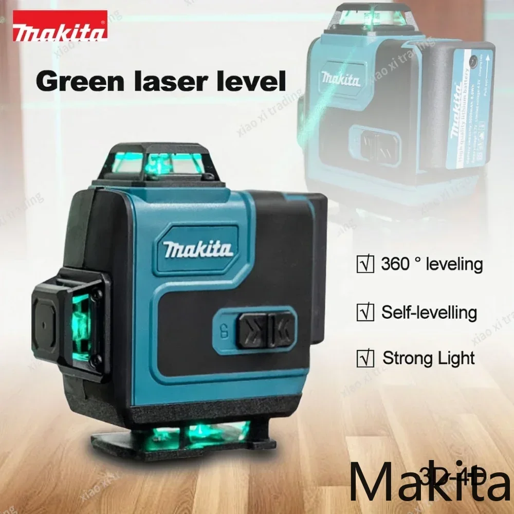 Makita 16 Lines Professional Laser Level Horizontal Vertical Green Laser Automatic 360°Self-Leveling Nivel Laser Building Tools