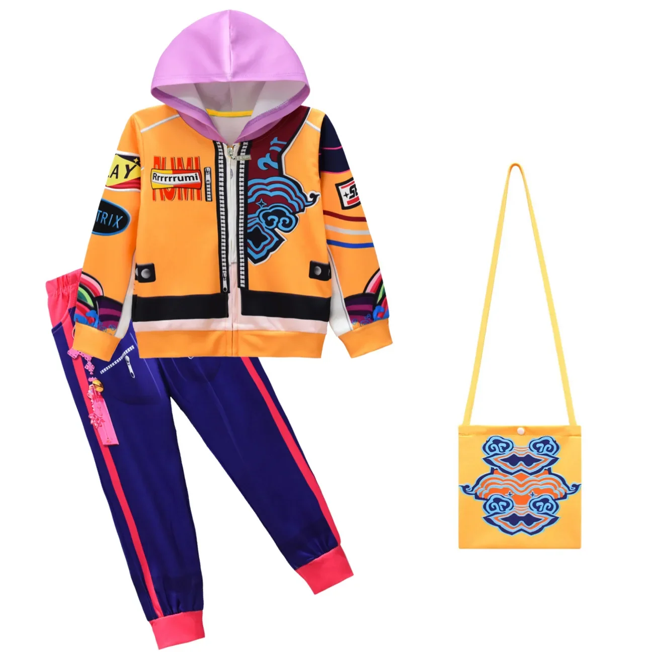 2025 مجموعة الهالوين de vêtements pour enfants، dessin animé Kpop Demon Hunters، Rumi Mira Zoey، Haut à manches