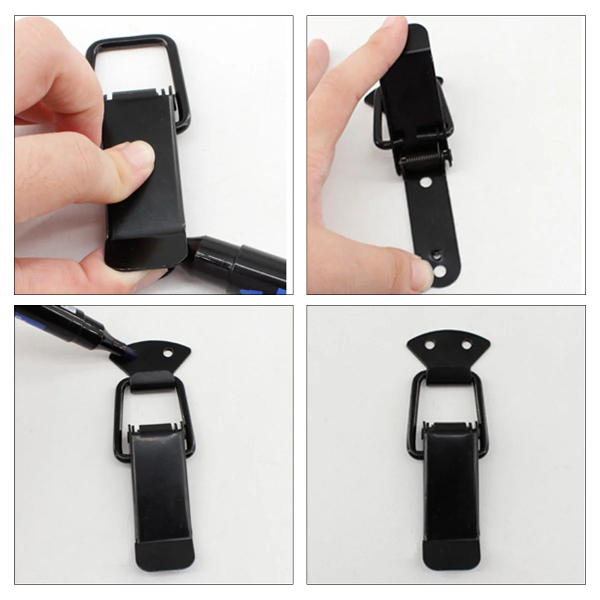 

12Pcs Metal Suitcase Buckle Gentle Iron Material Creative Design Easy Open Close Long Lasting Use Various Cases Safety