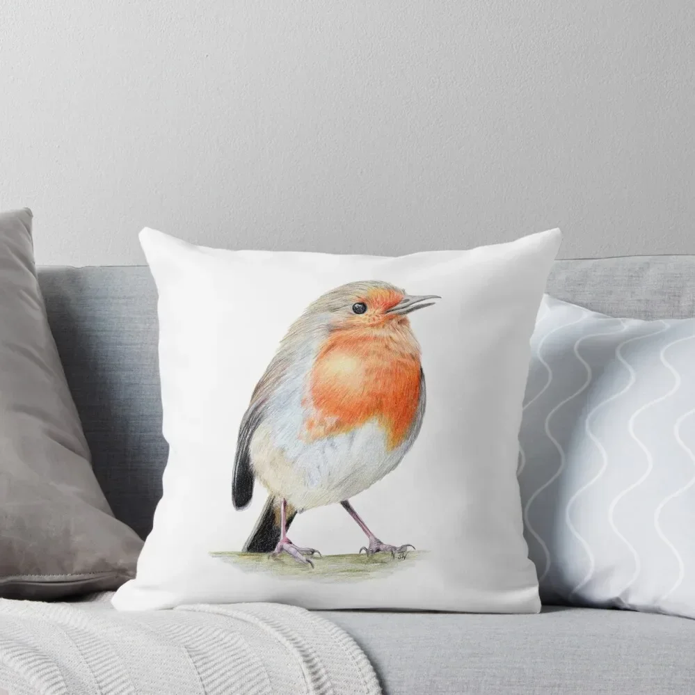 

Red Robin Pencil Drawing Throw Pillow Sofa Cushion Cushion Cover Luxury luxury sofa pillows Pillow