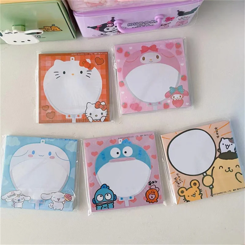 20pcs/lot Sanrio Kitty Melody Cinnamoroll Memo Pad Cute Sticky Notes Stationery Label Notepad Planner Sticker Post School Supply