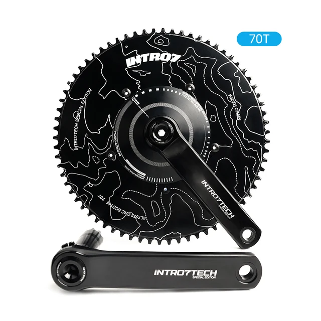 INTRO7 Fixed Gear Bike Crankset 70T 100T 170mm 144BCD Single Speed