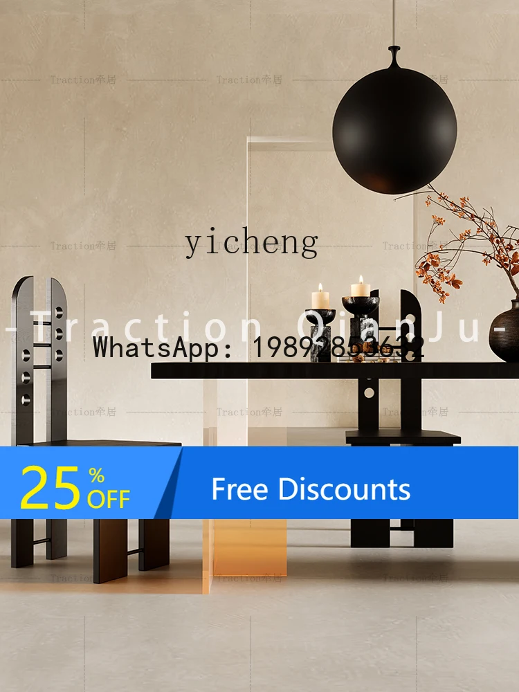 

Solid Wood Dining Table Home Acrylic Dining Table Art Office Desk