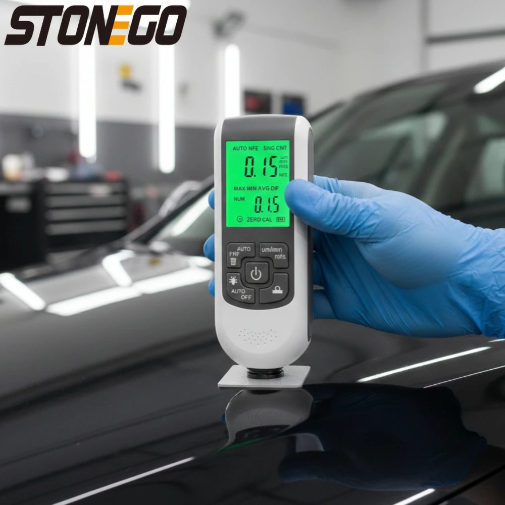 

STONEGO HW-300PRO Измеритель толщины автомобильной краски 0-2000UM Fe NFe Измеритель покрытия Автомобильные инструменты Руководство