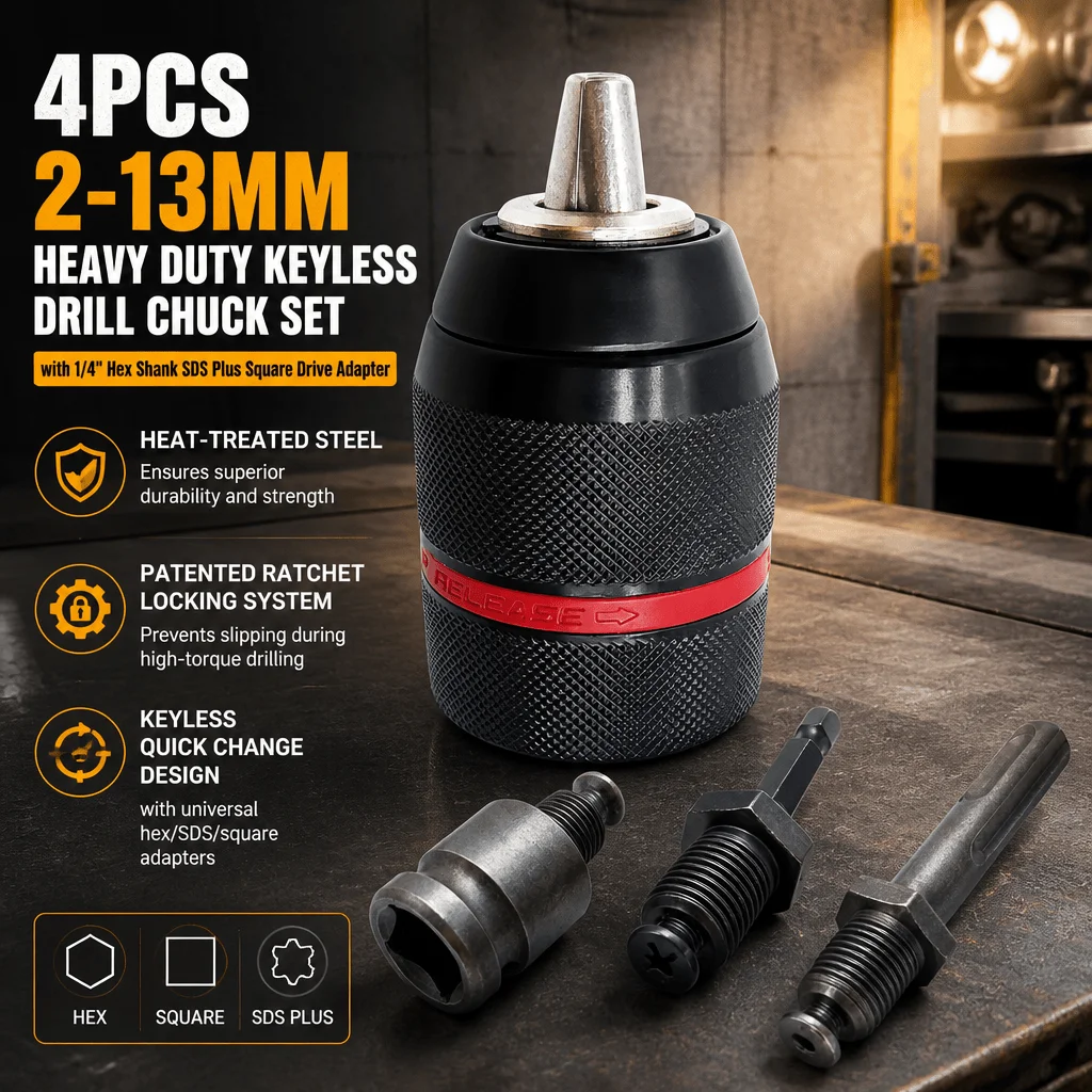 Power Tools Construction - Keyless Drill Chuck Heavy Duty Impact