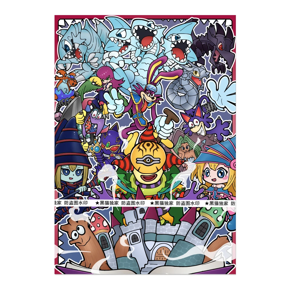 toon world card sleeves 60Pcs/set 63X90Mm Diy Self Made Yu-Gi-Oh! Toon World Cute Card Sleeves Ygo Toon  World Card Protective Cover Anime Cards Gift Toy