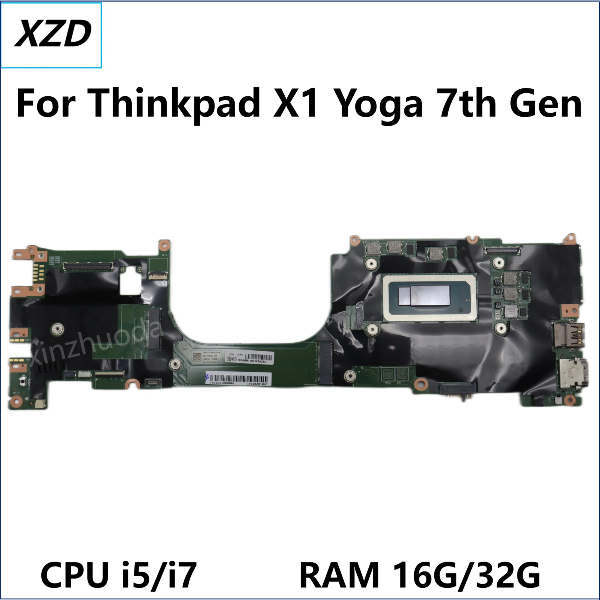 NM-D961 Mainboard For Thinkpad X1 Yoga 7th Gen Laptop Motherboard with CPU I5 I7  RAM-16G 32G 100% Fully Tested