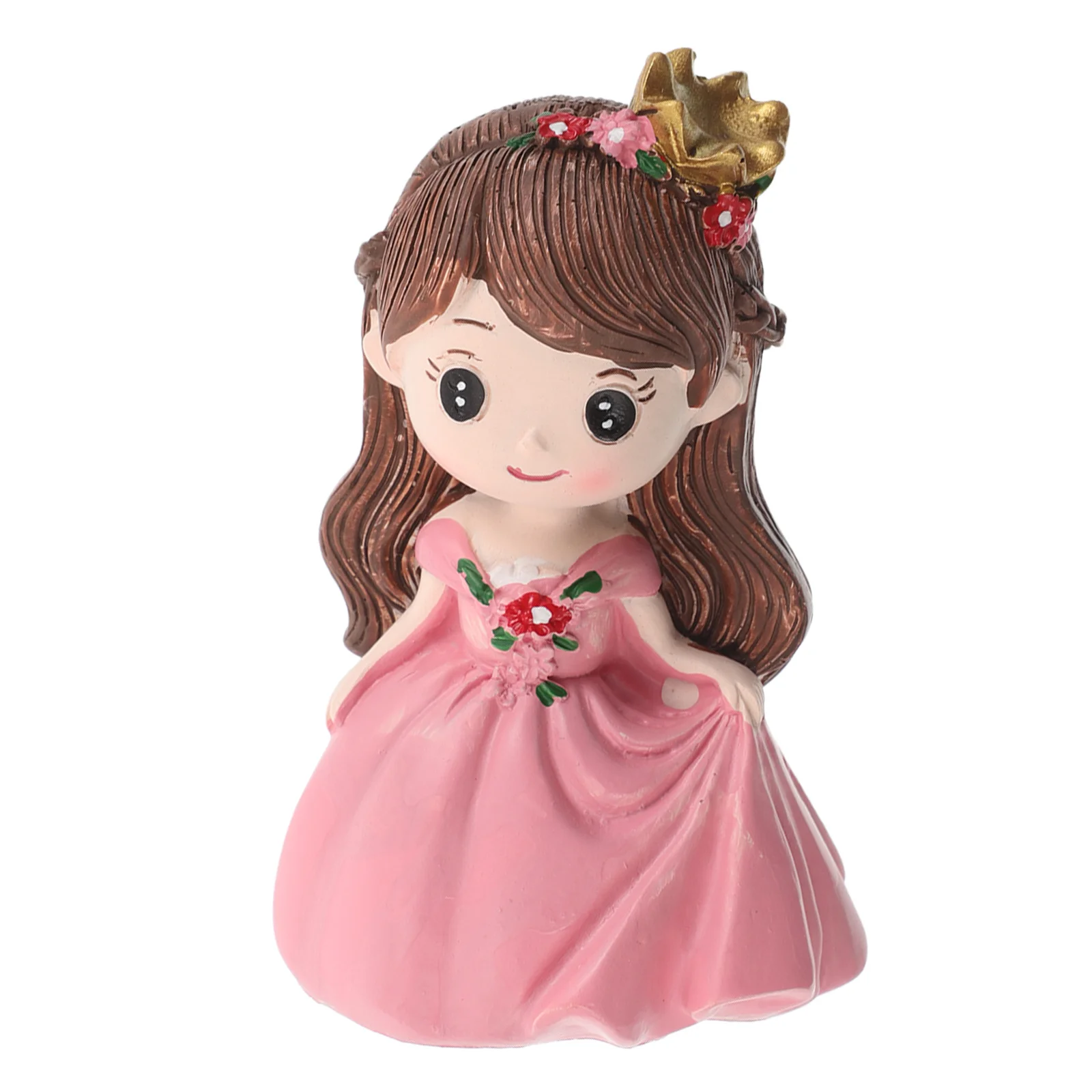 

Pink Mini Princess Cake Decoration 3D Design Elegant Girl Sculpture Birthday Celebration Ornament Girl Figurine Cake Topper