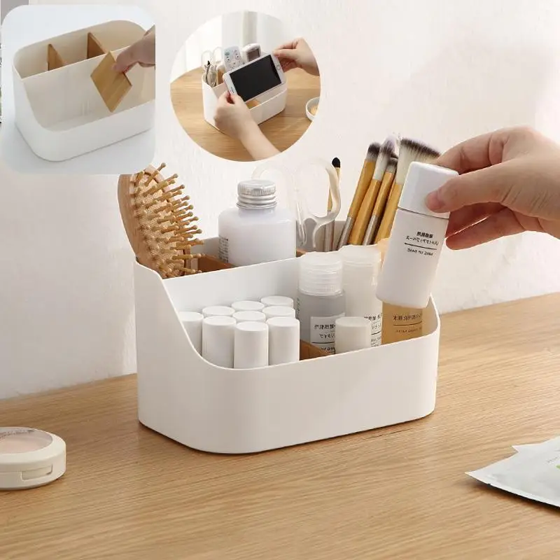 Plastic Multi-grid Desktop Storage Box, Cosmetic Storage Box, Office Organizer, Partition Storage Box For Office And Living Room