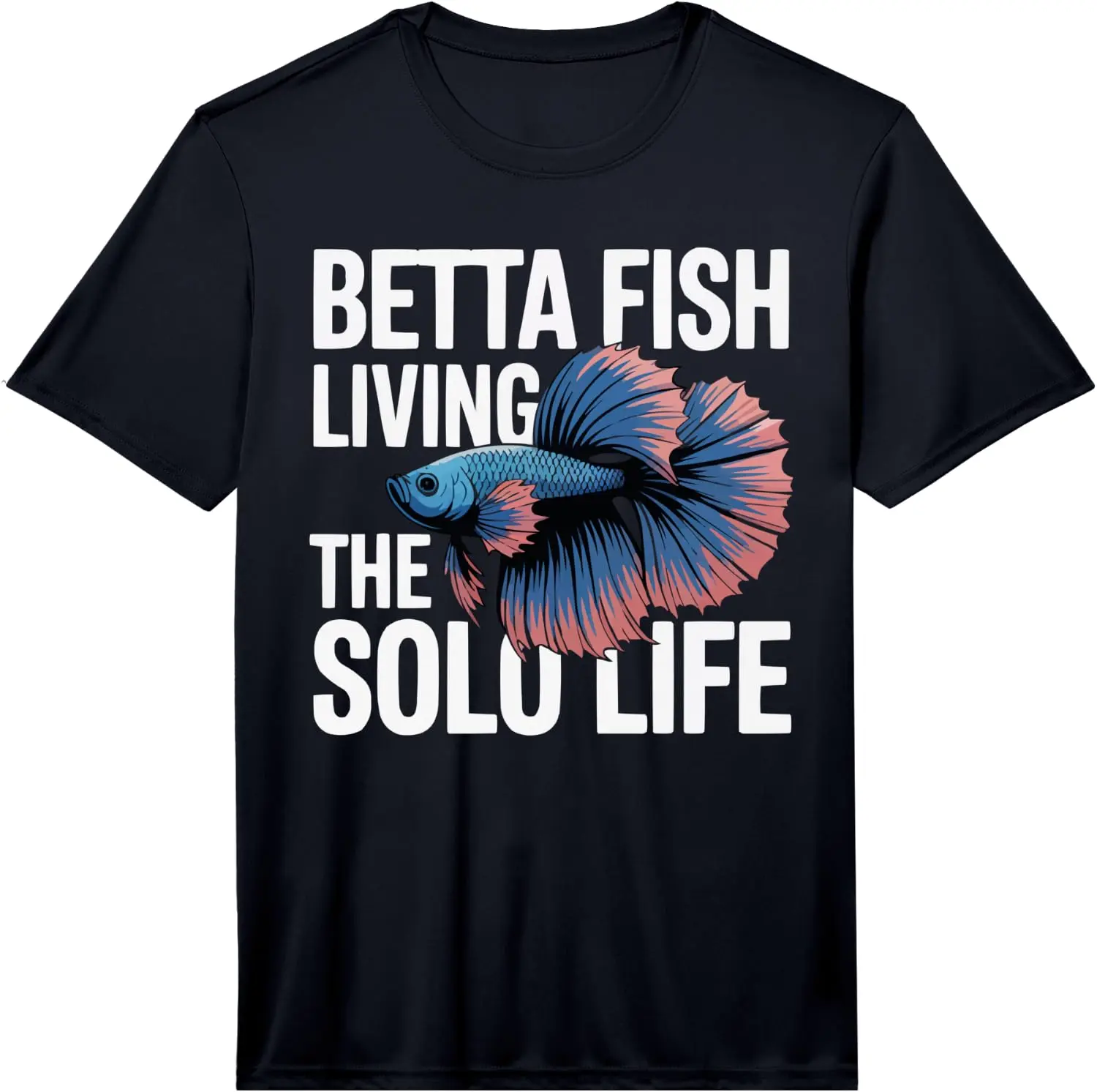 Mens Betta Fish Lover Freshwater Aquarist Aquarium Performance T-Shirt 100% Cotton Trendy Y2K Short-Sleeve Tee – Soft,