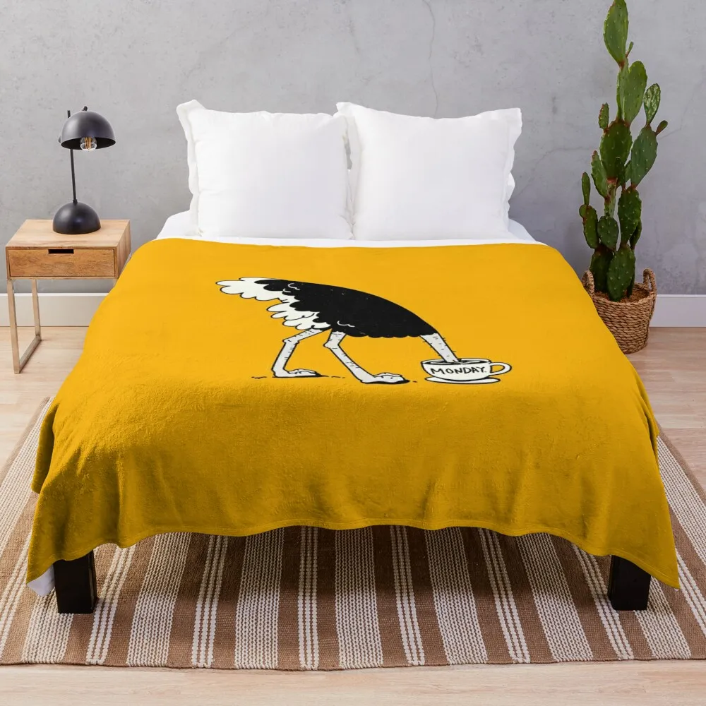 

Monday bird Throw Blanket Multi-Purpose wednesday Winter beds Large Blankets