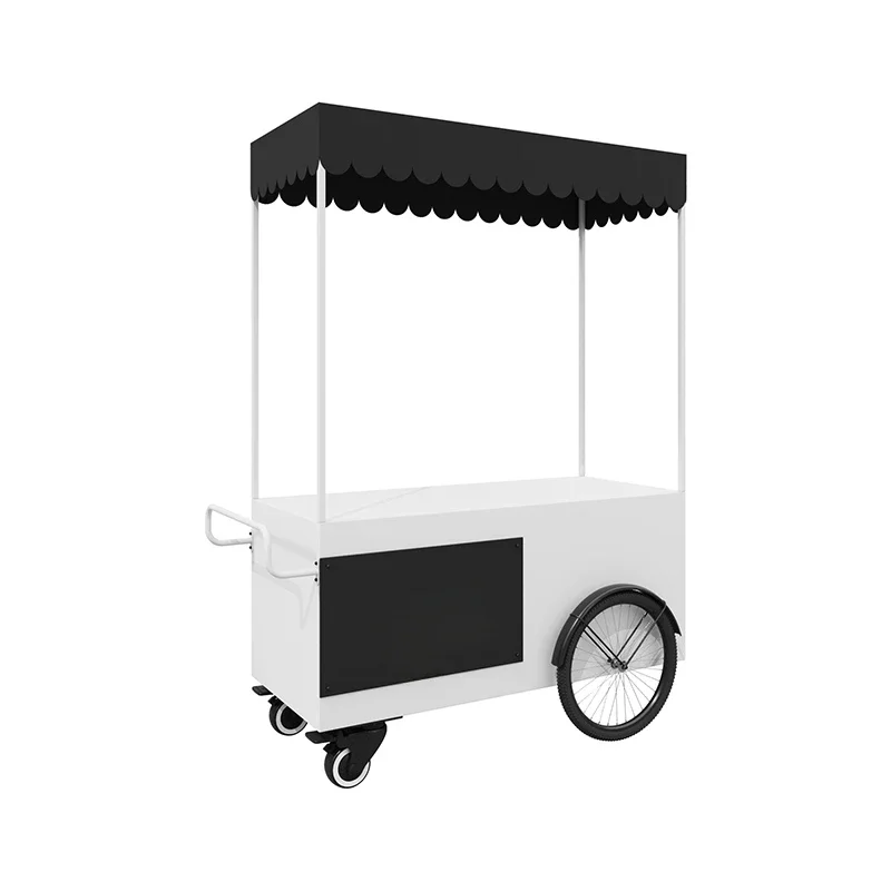 Schmiedeeiserner Schwimmer, multifunktionaler Snackwagen, mobiler Standwagen zur Stallförderung, Verkaufsständer, Nachtmarktwagen